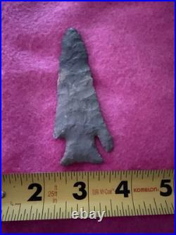 Rare Native American Snapped Kirk Corner Notch Point Arrowhead