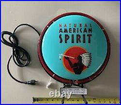 Rare Native American Spirit Tobacco Indian Beer Bar Neon Button Light Bar Sign