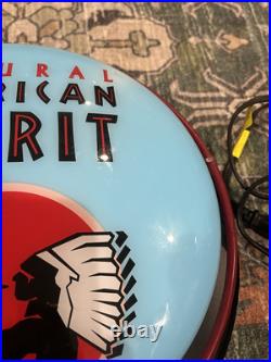 Rare Native American Spirit Tobacco Indian Beer Bar Neon Button Light Bar Sign