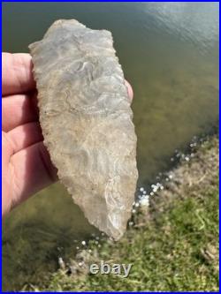 Rare Native American Stemmed Adena Arrowhead Point Tennessee
