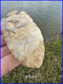 Rare Native American Stemmed Large Creek Arrowhead Point