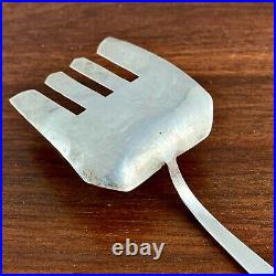 Rare Native American Sterling Silver & Turquoise Serving Fork Old Pawn Harvey 7