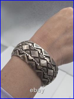 Rare Native American Sterling Silver Willie Saiz Bracelet