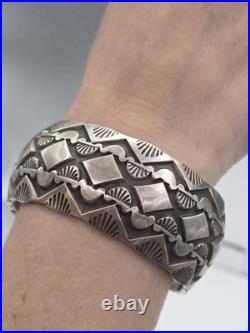 Rare Native American Sterling Silver Willie Saiz Bracelet