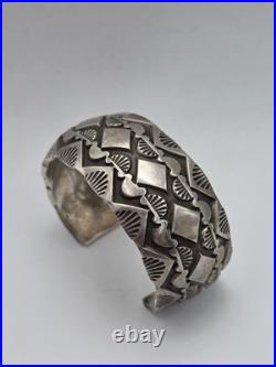 Rare Native American Sterling Silver Willie Saiz Bracelet