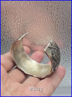 Rare Native American Sterling Silver Willie Saiz Bracelet
