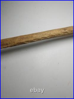 Rare Native American Stone Geode Head War Club Rawhide Leather Wrapped 22 Long
