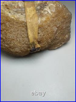Rare Native American Stone Geode Head War Club Rawhide Leather Wrapped 22 Long