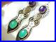 Rare-Native-American-Taos-Vintage-Sterling-Silver-Amethyst-Chalcedony-Earrings-01-ats