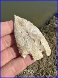 Rare Native American Texas Basal Notch Arrowhead Point