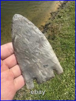 Rare Native American Texas Basal Notch Arrowhead Point