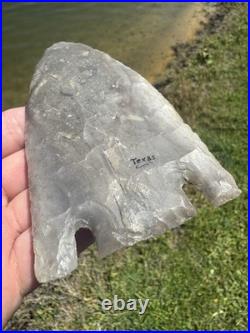 Rare Native American Texas Basal Notch Arrowhead Point