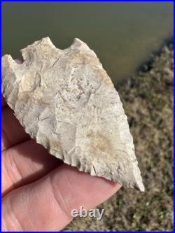 Rare Native American Texas Basal Notch Arrowhead Point