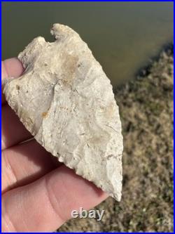 Rare Native American Texas Basal Notch Arrowhead Point