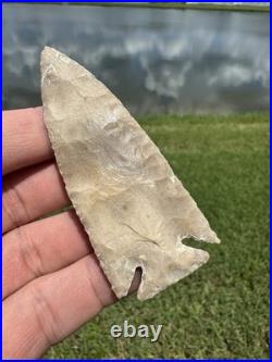 Rare Native American Texas Corner Notch Arrowhead Point