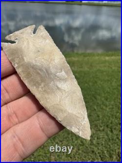 Rare Native American Texas Corner Notch Arrowhead Point