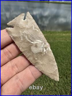 Rare Native American Texas Corner Notch Arrowhead Point