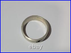 Rare Native American Troy Hoyungwa Hopi Sterling Overlay Ring Size 7.25 Signd 4g