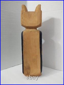 Rare Native American Wood Carved Totem Signed By Andy Wesley TsuEch