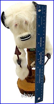 Rare Native American hand carved Kachina Buffalo Large 13 Tall Signed by TT