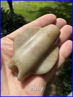 Rare Native American translucent bottle Bannerstone Quartz Illinois