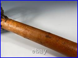 Rare Native American wood handle Torch with metal finial ca. 19-20th century