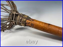 Rare Native American wood handle Torch with metal finial ca. 19-20th century