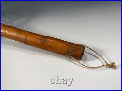 Rare Native American wood handle Torch with metal finial ca. 19-20th century