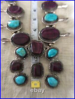 Rare! Navajo Purple Spiny Oyster And Turquoise Jewelry Set. Royalty Worthy