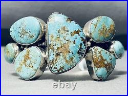 Rare Number 8 Mine Turquoise Navajo Sterling Silver Bracelet