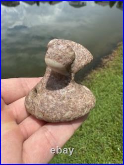 Rare Offering Native American Bust Birdstone Drilled Popeyed Artifact Arrowhead
