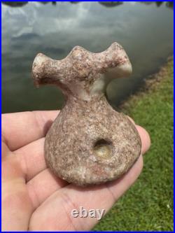 Rare Offering Native American Bust Birdstone Drilled Popeyed Artifact Arrowhead