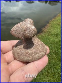 Rare Offering Native American Bust Birdstone Drilled Popeyed Artifact Arrowhead