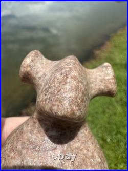 Rare Offering Native American Bust Birdstone Drilled Popeyed Artifact Arrowhead