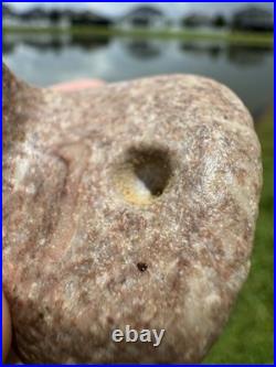 Rare Offering Native American Bust Birdstone Drilled Popeyed Artifact Arrowhead