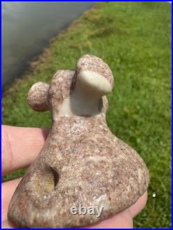 Rare Offering Native American Bust Birdstone Drilled Popeyed Artifact Arrowhead