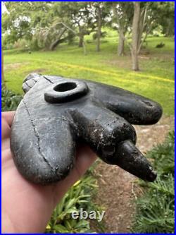 Rare Offering Native American Hopewell Bird In Flight Effigy Pipe Artifact