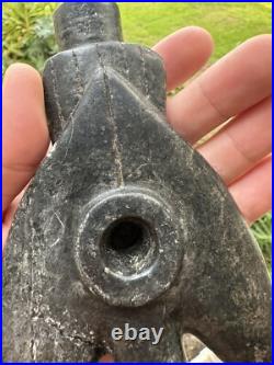 Rare Offering Native American Hopewell Bird In Flight Effigy Pipe Artifact