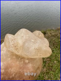 Rare Offering Native American Quartz Carved Popeyed Birdstone Artifact Drilled