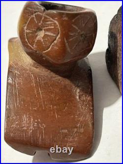 Rare Ohio Flintclay Artifacts Greene Co. Owl Effigy Pipe Ex. Monroe Hershberger