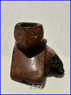 Rare Ohio Flintclay Artifacts Greene Co. Owl Effigy Pipe Ex. Monroe Hershberger