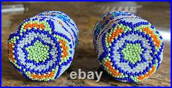 Rare Ojibwe Native American Fully Beaded Salt and Pepper Shakers