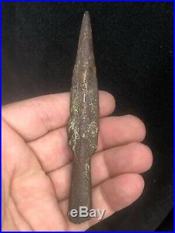 Rare Old Copper Culture Socketed Spear Arrowhead Occ Native American Indian