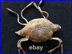 Rare, Old Native American Quilled Leather Fetish, Turtle Amulet, Sd-012508706