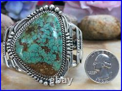 Rare Old Pawn Native American Navajo Royston Turquoise Sterling Cuff Bracelet