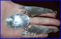 Rare Old Pawn Navajo Mary A. Silvers Onyx Stone Sterling Feather Wing Necklace