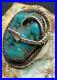 Rare-Old-Zuni-Handmade-Large-Sterling-Turquoise-Snake-Design-Ring-Size-8-25-C-01-fdv