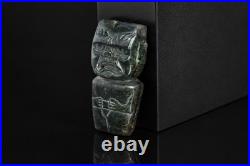 Rare Olmec Votive Axe Unique Labradorite Were-Jaguar Artifact 900-300 BCE