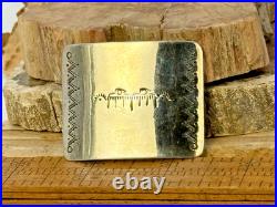 Rare Opal Paquin Zuni Sterling Stamped Buckle 1.85x 1.5-2NL25.36