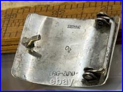 Rare Opal Paquin Zuni Sterling Stamped Buckle 1.85x 1.5-2NL25.36